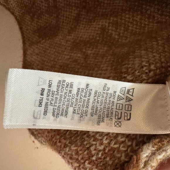 Happily Grey Faux Fur Floral Beige Brown Long Cardigan - Picture 3 of 4